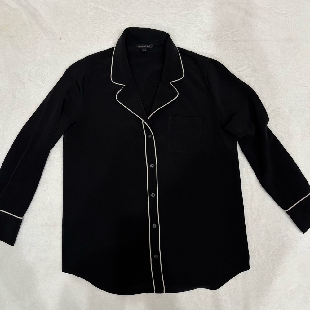 Banana Republic Black Button Up